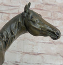 Bronze Western Sculpture Cowboy on Horseback Statue Figure 14" x 11"