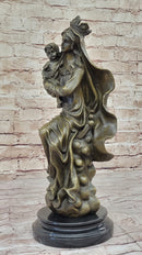 Mother Virgin Mary Madonna Jesus Statue Figurine Bronze Sculpture Home Decor