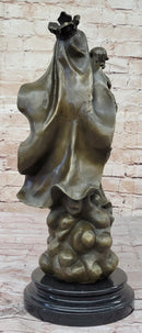 Mother Virgin Mary Madonna Jesus Statue Figurine Bronze Sculpture Home Decor