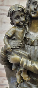 Mother Virgin Mary Madonna Jesus Statue Figurine Bronze Sculpture Home Decor