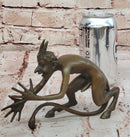 Greek Satyr Chasing Nymph Bronze Figurine Sculpture Demon Horny Devil Satan 5" x 7"
