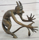 Greek Satyr Chasing Nymph Bronze Figurine Sculpture Demon Horny Devil Satan 5" x 7"