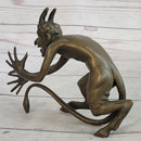 Greek Satyr Chasing Nymph Bronze Figurine Sculpture Demon Horny Devil Satan 5" x 7"