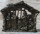 Nativity Scene Birth of Jesus Christ Bronze Metal Handmade Original Wall Plaque