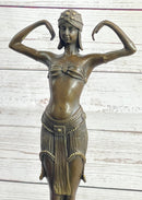 Illusion of Virtue by Dimitri Chiparus Art Deco Bronze Sculpture Statue Belly Dancer
