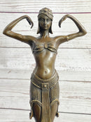 Illusion of Virtue by Dimitri Chiparus Art Deco Bronze Sculpture Statue Belly Dancer