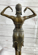 Illusion of Virtue by Dimitri Chiparus Art Deco Bronze Sculpture Statue Belly Dancer