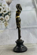 Art Nouveau Collector Collectible Semi Nude Dancer By Chiparus Bronze Sculpture