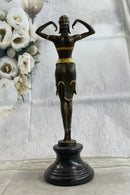 Art Nouveau Collector Collectible Semi Nude Dancer By Chiparus Bronze Sculpture