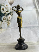 Art Nouveau Collector Collectible Semi Nude Dancer By Chiparus Bronze Sculpture