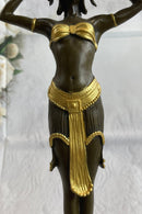 Art Nouveau Collector Collectible Semi Nude Dancer By Chiparus Bronze Sculpture