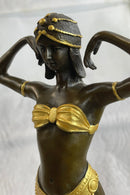 Art Nouveau Collector Collectible Semi Nude Dancer By Chiparus Bronze Sculpture
