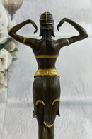 Art Nouveau Collector Collectible Semi Nude Dancer By Chiparus Bronze Sculpture