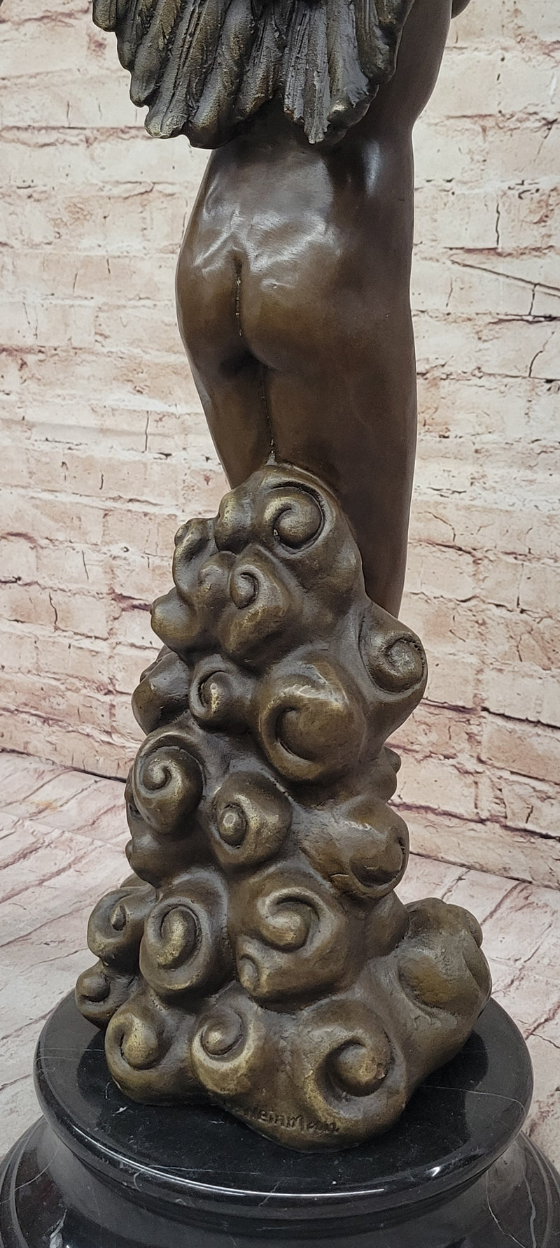 加藤日砂A window Scene Angel in Bronze Descending Night by Adolph Weinman Bronze Angel Statue Sculpture Figur