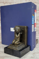 Pair of Puti Baby Angel Bookends by Augustine Moreau Hand Made Artwork
