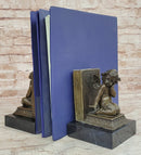Pair of Puti Baby Angel Bookends by Augustine Moreau Hand Made Artwork