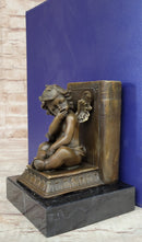 Pair of Puti Baby Angel Bookends by Augustine Moreau Hand Made Artwork