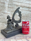 Angel Memorial Picture Holder Frame Bronze Statue Sculpture 19" x 8"