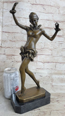 Hand Made by Lost Wax Semi Nude Chiparus Dancer Bronze Sculpture Figurine