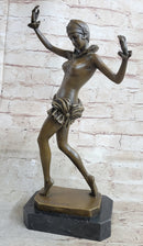 Hand Made by Lost Wax Semi Nude Chiparus Dancer Bronze Sculpture Figurine