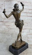 Hand Made by Lost Wax Semi Nude Chiparus Dancer Bronze Sculpture Figurine