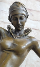 Hand Made by Lost Wax Semi Nude Chiparus Dancer Bronze Sculpture Figurine