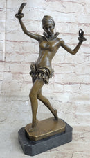 Hand Made by Lost Wax Semi Nude Chiparus Dancer Bronze Sculpture Figurine