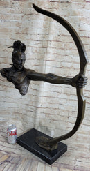 Native American Indian Mohawk Archer Bronze Bust Sculpture Statue Mario Nick 29" x 23"