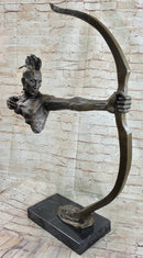 Native American Indian Mohawk Archer Bronze Bust Sculpture Statue Mario Nick 29" x 23"