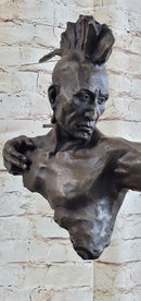 Native American Indian Mohawk Archer Bronze Bust Sculpture Statue Mario Nick 29" x 23"