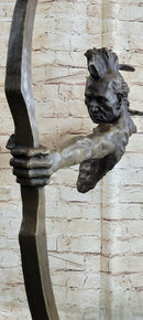 Native American Indian Mohawk Archer Bronze Bust Sculpture Statue Mario Nick 29" x 23"