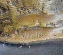 Native American Indian Mohawk Archer Bronze Bust Sculpture Statue Mario Nick 29" x 23"