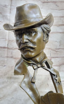 Doc Holiday Playing Cards Gambling Wild West OK Corral Bronze Statue Sculpture Figure
