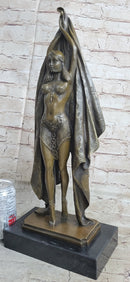 Signed Chiparus Dancer Art Deco Bronze Sculpture Statue Russian Ballet