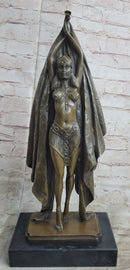 Signed Chiparus Dancer Art Deco Bronze Sculpture Statue Russian Ballet