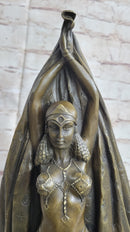 Signed Chiparus Dancer Art Deco Bronze Sculpture Statue Russian Ballet