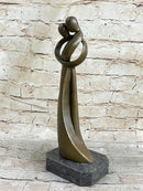 Signed Original Rare Milo Abstract Modern Art Kissing Couple Bronze Sculpture
