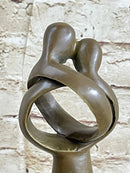 Signed Original Rare Milo Abstract Modern Art Kissing Couple Bronze Sculpture