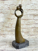 Signed Original Rare Milo Abstract Modern Art Kissing Couple Bronze Sculpture