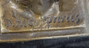 Chiparus Fan Dress Dancer Girl Art Deco Bronze Sculpture on Marble Base