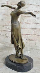 Bronze Sculpture D.H. Chiparus Dancer Standing On Her Toes Bronze Sculpture Deco