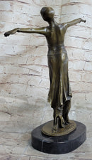 Bronze Sculpture D.H. Chiparus Dancer Standing On Her Toes Bronze Sculpture Deco