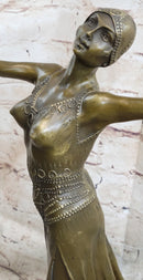 Bronze Sculpture D.H. Chiparus Dancer Standing On Her Toes Bronze Sculpture Deco