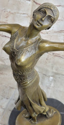 Bronze Sculpture D.H. Chiparus Dancer Standing On Her Toes Bronze Sculpture Deco