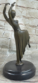 GYPSY DANCER BROWN COLOR BRONZE STATUE CHIPARUS FIGURE SCULPTURE HOME DECOR SALE