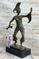 Signed Bronze Sculpture Art Deco Dimitri Chiparus Footsteps Figurine 38 CM Gift