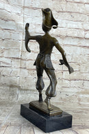 Signed Bronze Sculpture Art Deco Dimitri Chiparus Footsteps Figurine 38 CM Gift