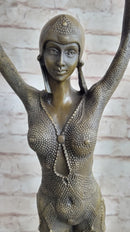 FRENCH STARFISH DANCER BY CHIPARUS BRONZE SCULPTURE HOT CAST MARBLE BASE FIGURE