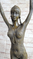 FRENCH STARFISH DANCER BY CHIPARUS BRONZE SCULPTURE HOT CAST MARBLE BASE FIGURE