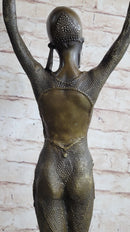 FRENCH STARFISH DANCER BY CHIPARUS BRONZE SCULPTURE HOT CAST MARBLE BASE FIGURE